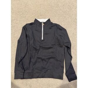Collars And Co Men's 1/4 Zip Up Black Long Sleeve Men's Size Small NWOT